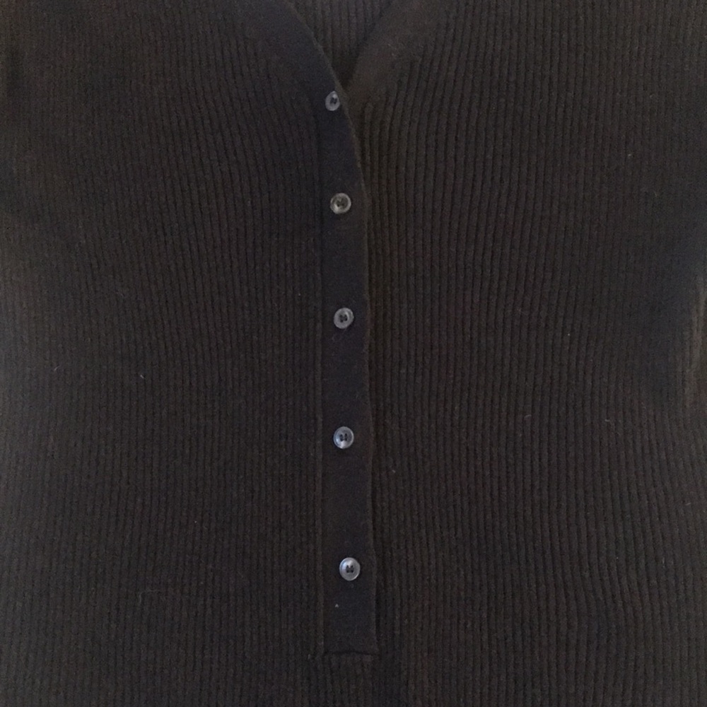 NWT | Favorite Daughter | Black Thong Knit Cardigan Bodysuit Size Large - Picture 5 of 8